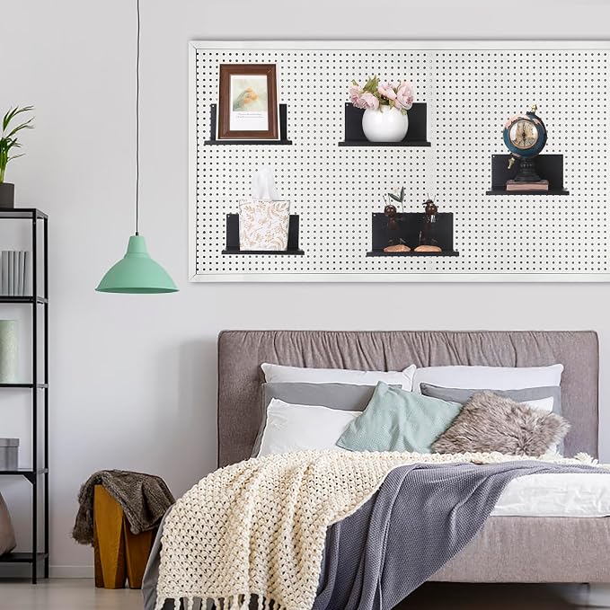 Kokone Magnetic Pegboard Shelves 6 Pack Small Pegboard Shelf - Image 2