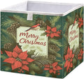 senya Large Storage Bins Flower Bird Red Collapsible Foldable Storage Cubes by senya