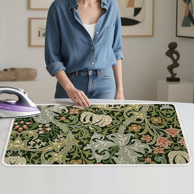 William Morris Pattern Ironing Mat Portable Ironing Pad by PJHEQOXE