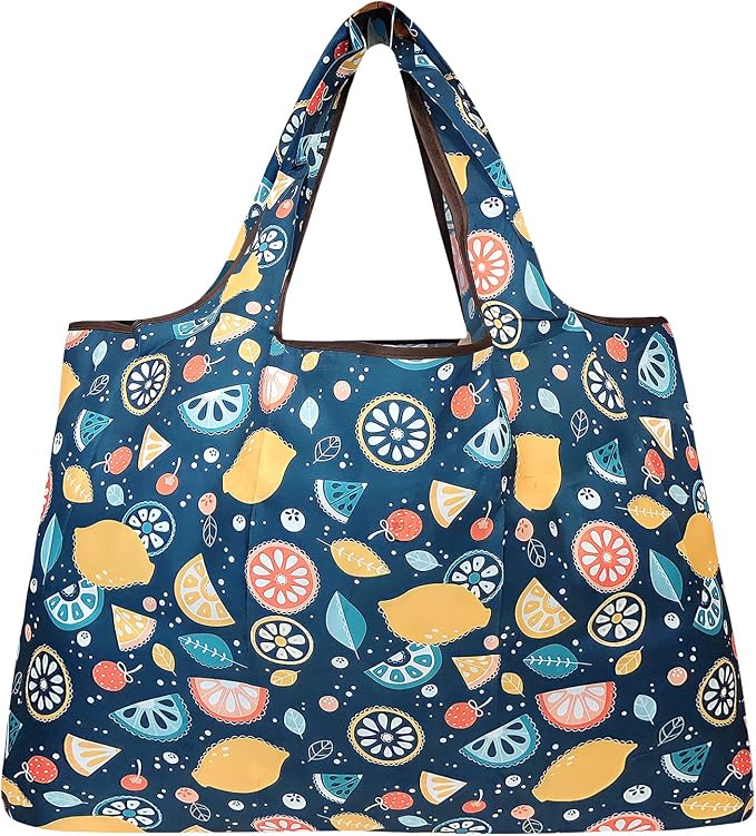 allydrew Large Foldable Tote Nylon Reusable Grocery Bags - Image 4