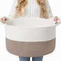 ShellKingdom Laundry Basket, Large Natural Rope Woven Storage Basket by ShellKingdom