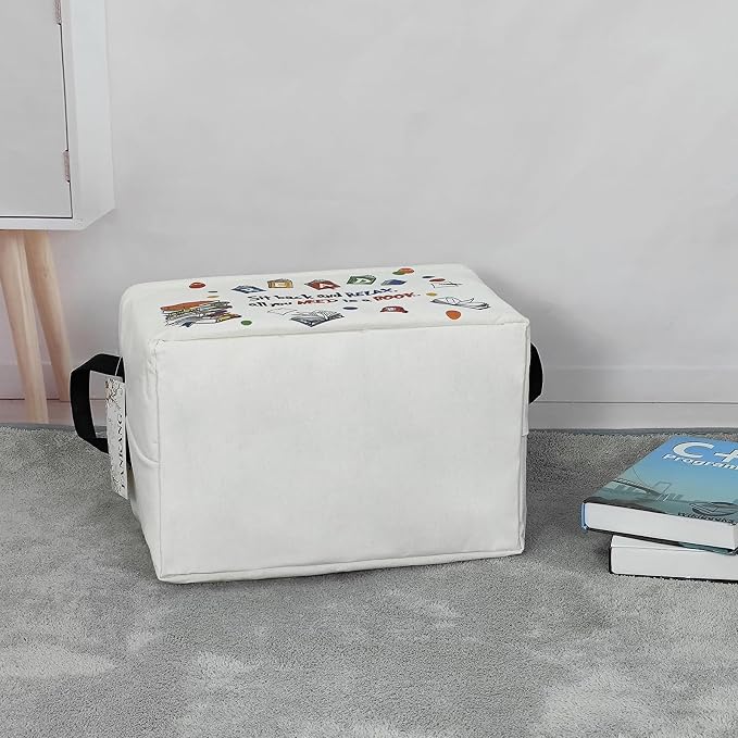 FANKANG Storage Bins, Nursery Hamper Canvas Laundry Basket Foldable - Image 8