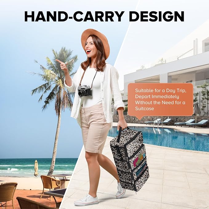 Suitcase Organizer, Travel Luggage Organizer Hanging Shelves Packing Cube - Image 5