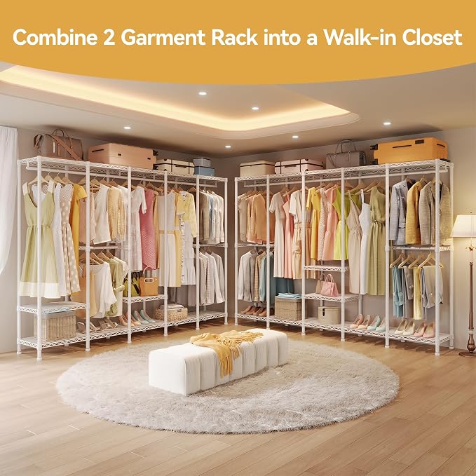 H5 Extra Large Heavy Duty Clothes Rack, Wire Garment Rack, Freestanding - Image 2