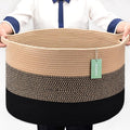 Extra Large Blanket Basket 87L, Laundry Hamper, Baby Nursery Hamper by BOSROTY