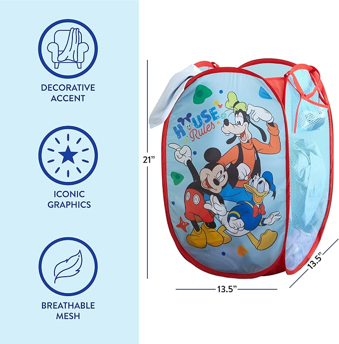 Idea Nuova Disney Mickey Mouse Pop Up Hamper - Image 3