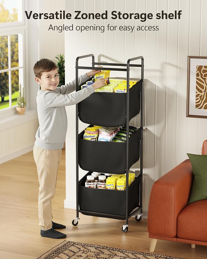Moforoco Vertical Laundry Sorter 3 Section - Image 7