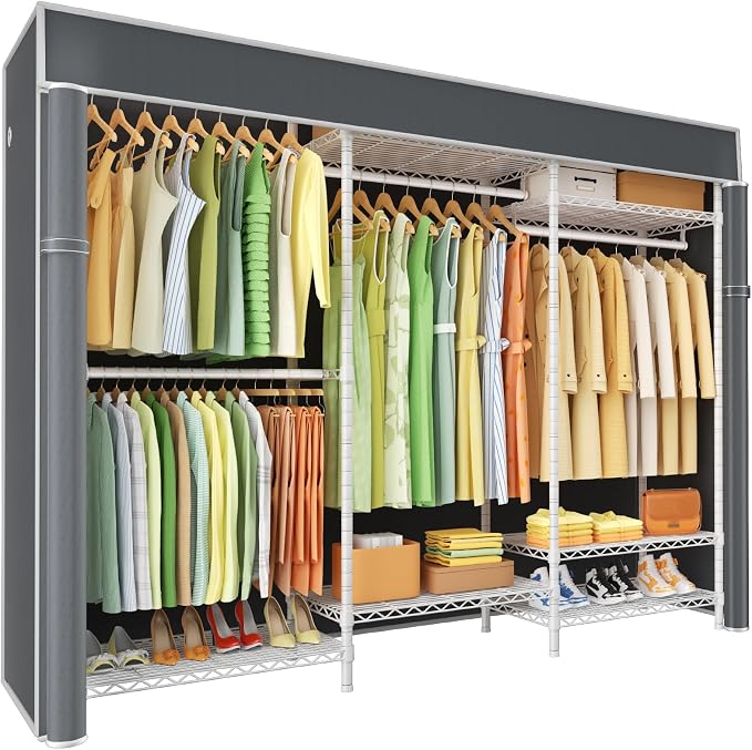 Ulif E13C Heavy Duty Closet Organizer System，Freestanding Clothing Racks by Ulif