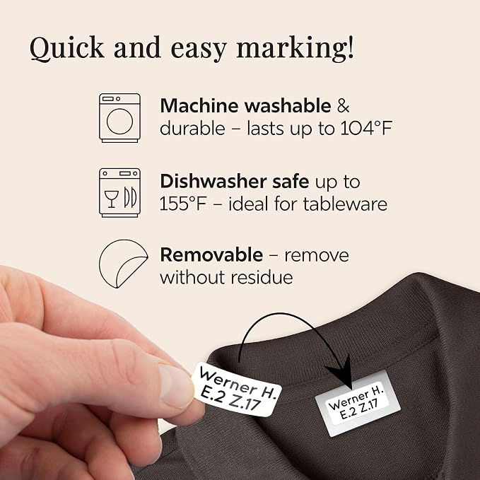 Clothing Labels for Nursing Home White - Image 3