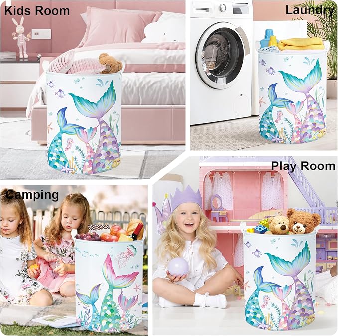 Fantasy Princess Laundry Hamper Colorful Large Storage Basket Collapsible - Image 7