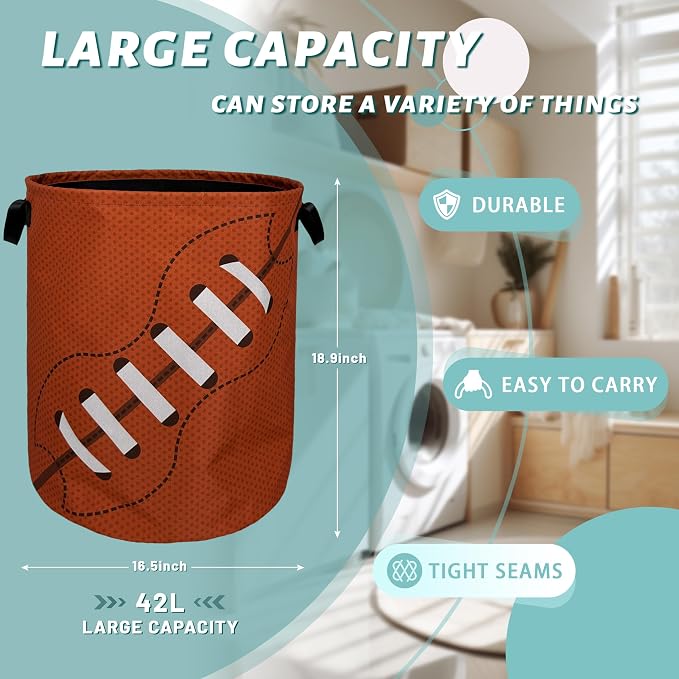 Football Laundry Basket Foldable - Image 2