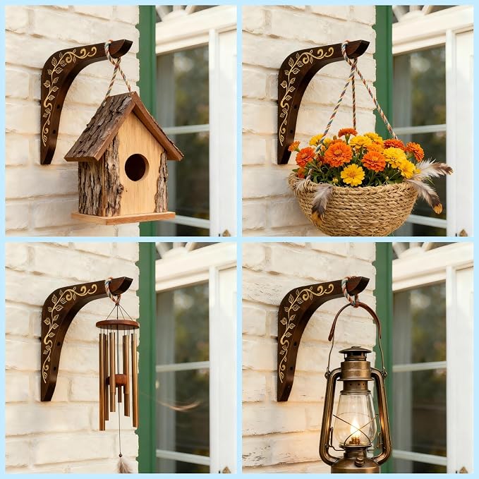 2-Piece Wooden Plant Hanger Bracket - Image 6