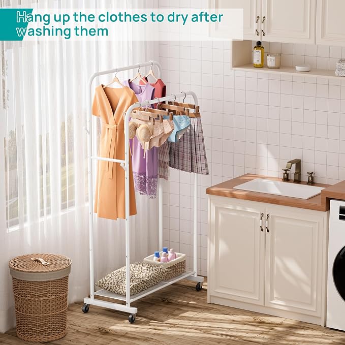 SINGAYE Clothing Rack Garment Coat Racks Drying Metal Freestanding - Image 2