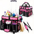 Cleaning Caddy with Wheels, Rolling Cleaning Supplies Organizer with Bottom by TWINDLE