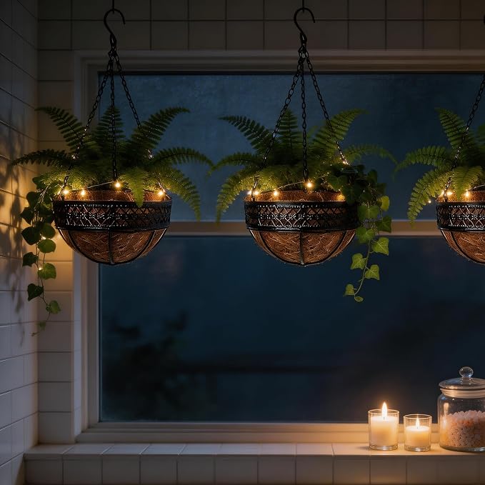 LX7 3-Pack Hanging & Wall-Mounted Plant Baskets - Image 3