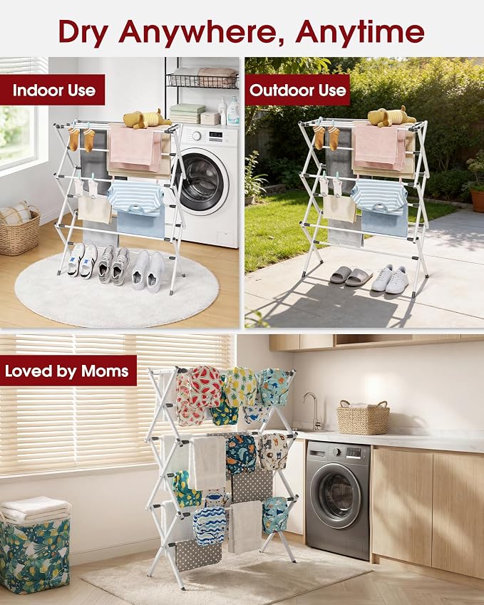 Foldable Clothes Drying Rack – Metal Laundry Drying Rack - Image 5