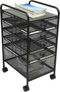 Rolling File Cabinet with 5 Drawers Craft Cart Organizer with Wheels Slim by ZAWAYINE