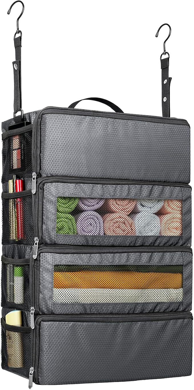 Suitcase Organizer, Travel Luggage Organizer Hanging Shelves Packing Cube by Vokelater