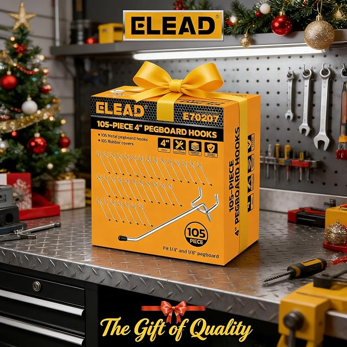 ELEAD 105-Piece 4 Inch Pegboard Hooks, Heavy Duty Peg Board Organizer - Image 8