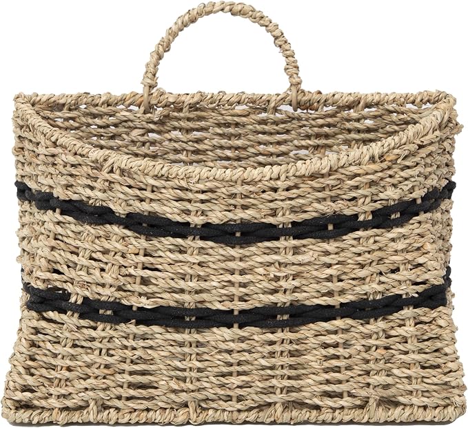 Handmade Seagrass Woven Hanging Basket by QingtuHome