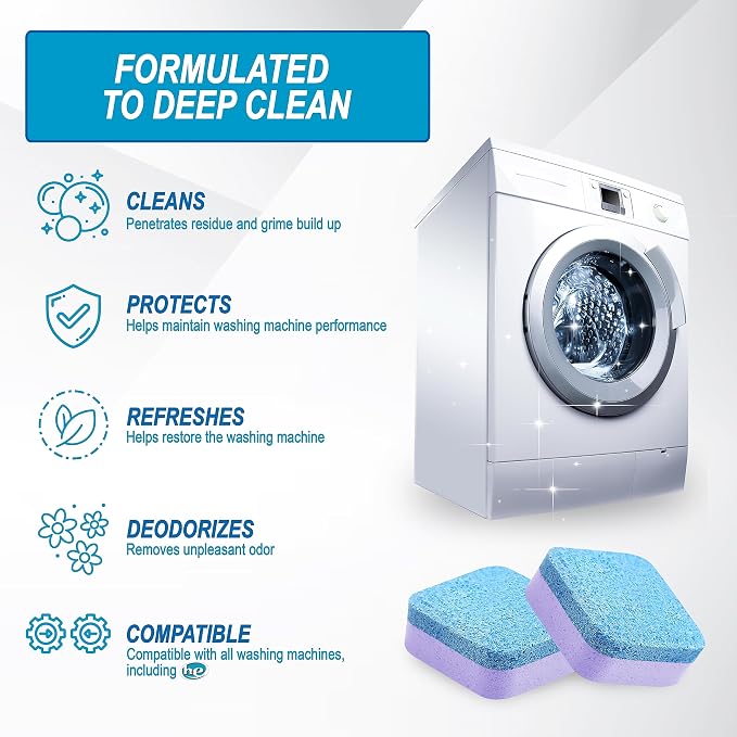 Air Jungles Washing Machine Cleaner Tablets 24 Count, Lavender Scent, Deep - Image 3