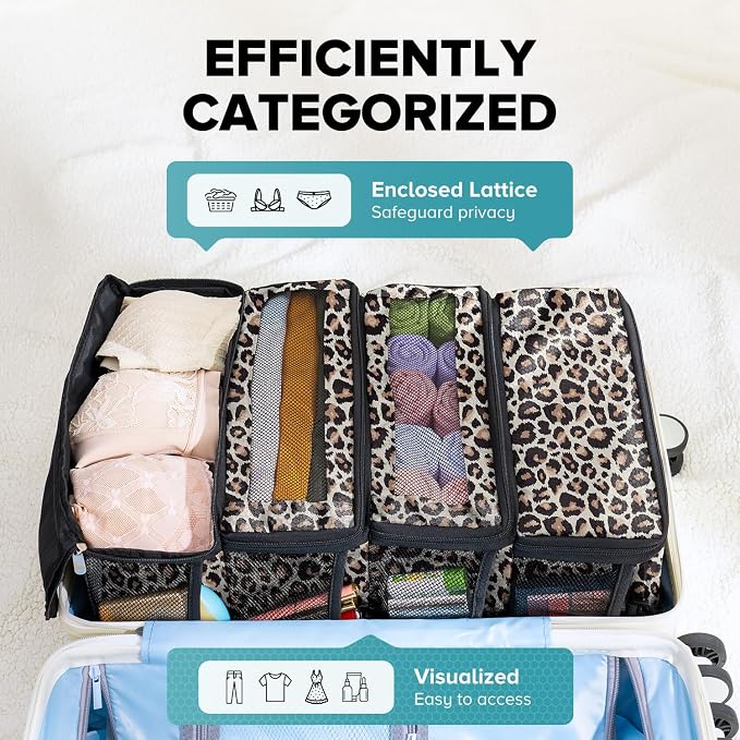Suitcase Organizer, Travel Luggage Organizer Hanging Shelves Packing Cube - Image 3