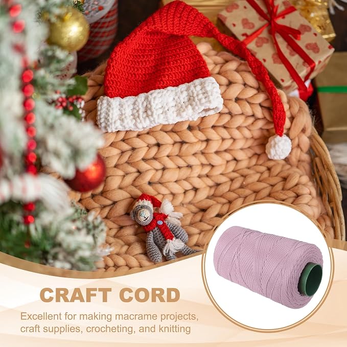 YELARXI Polyester Macrame Cord, 3mm x 219 Yards Polypropylene Macrame Cords - Image 4