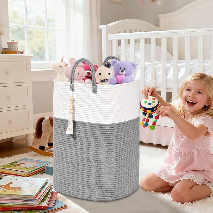 Woven Laundry Basket for Clothes, 100L Large Rectangle Laundry Hampers - Image 6