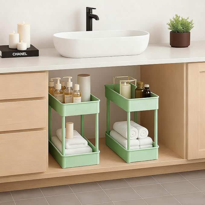 ShellKingdom 4 Tier Bathroom Storage Organizer, Slim Rolling Storage Cart - Image 5