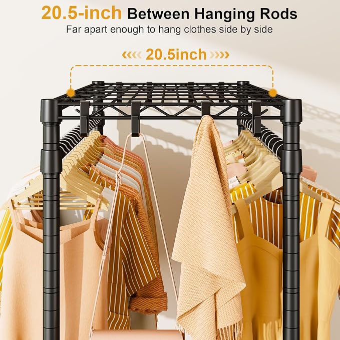 P7 Rolling Clothes Rack, Clothing Racks - Image 4