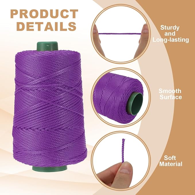 YELARXI Polyester Macrame Cord, 3mm x 219 Yards Polypropylene Macrame Cords - Image 3