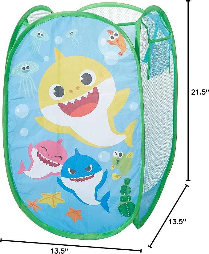 Baby Shark Pop-Up Hamper, Kids Laundry Storage Bin - Image 4