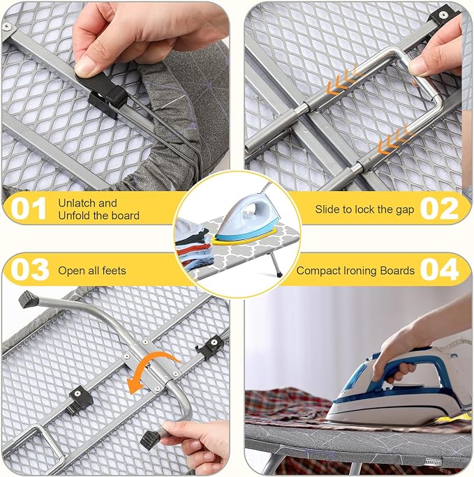 Chunful Mini Ironing Board Tabletop, Portable Compact Travel - Image 4