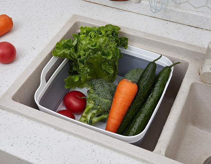Collapsible Dish Pans for Washing Dishes 9L Portable Wash Dish Basin Foldable - Image 5