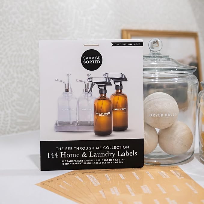 Laundry Labels for Jars, 144 Preprinted Home and Laundry Label Stickers for - Image 8