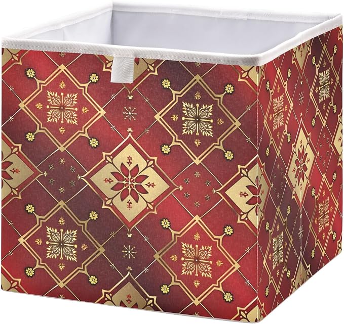 senya Large Storage Bins Tile Golden Tile Collapsible Foldable Storage Cubes by senya