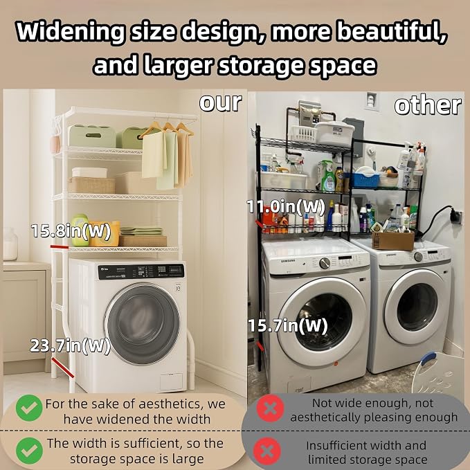 The Storage Rack Above The Washing Machine, and Refrigerator has Been Widened - Image 5