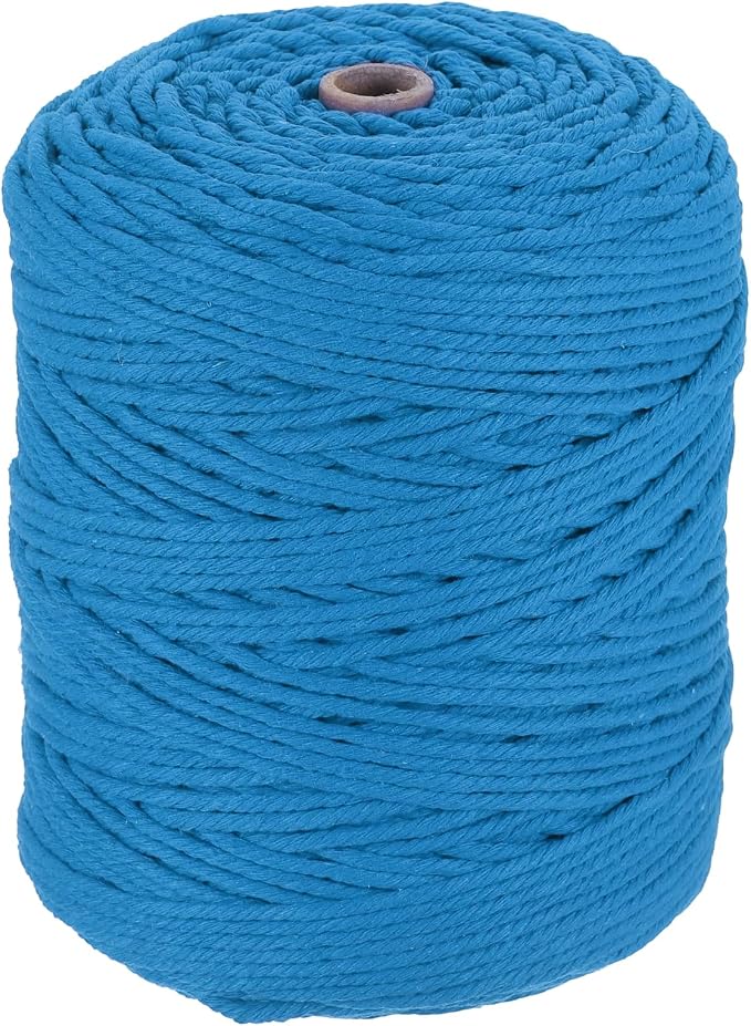 HARFINGTON Natural Macrame Cord 3mm x 328 Yards 4 Strand Twisted Cotton Macrame by HARFINGTON