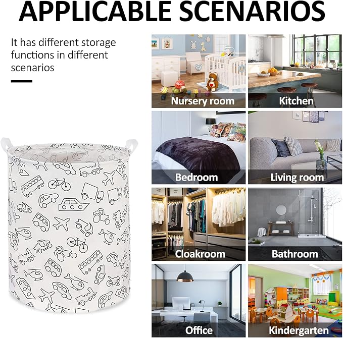 Collapsible Laundry Basket in Bedroom Waterproof Laundry Hamper in Bathroom - Image 5