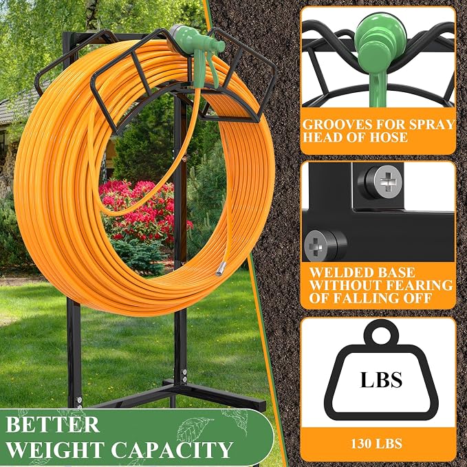 Super Stable Garden Hose Holder, Detachable Water Hose Holders Stand Holds - Image 2