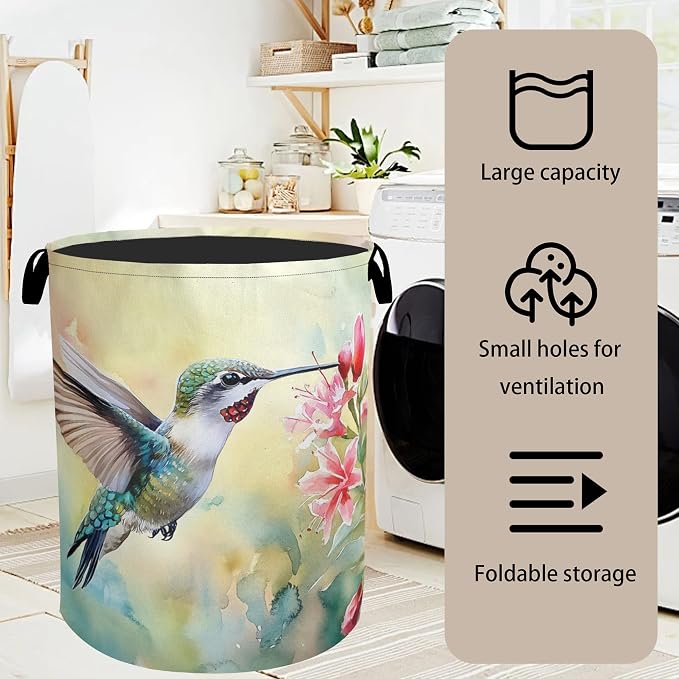 Summer Hummingbird Laundry Basket - Image 7