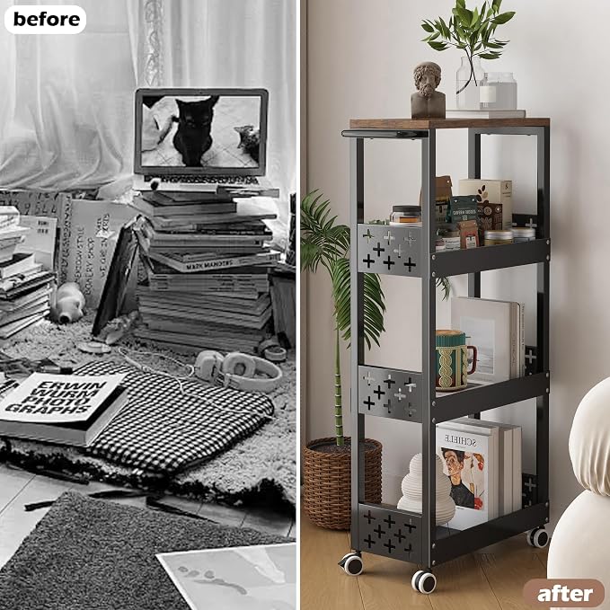COVAODQ Bathroom Storage Cart Slim Storage Cart - Image 8