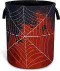 Spider Web Laundry Basket Funny Blood Splatter Foldable Waterproof Oxford Cloth by NUTAINLA