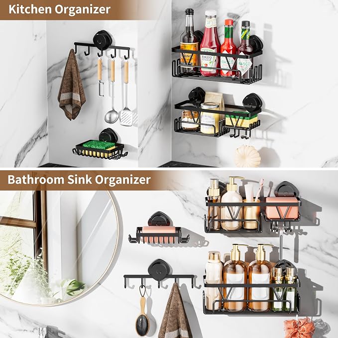 KEGII Shower Caddy Suction Cup, 4 Pack Suction Shower Shelf - Image 4