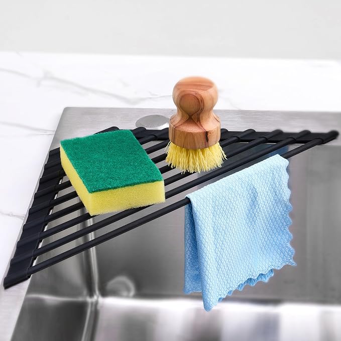Triangle Roll Up Dish Drying Rack by Unknown