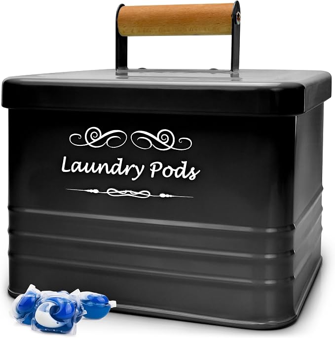 ELITAPRO Modern Farmhouse Laundry Pods Container by ELITAPRO