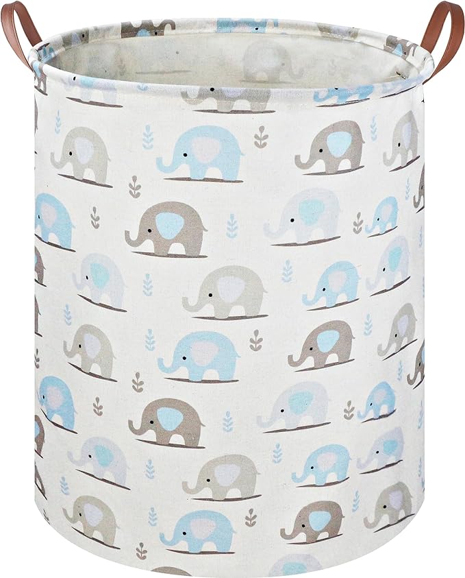 Laundry Hamper, Elephant laundry Basket, Nursery Hamper, Waterproof Storage Bin by NTAOHAMPER