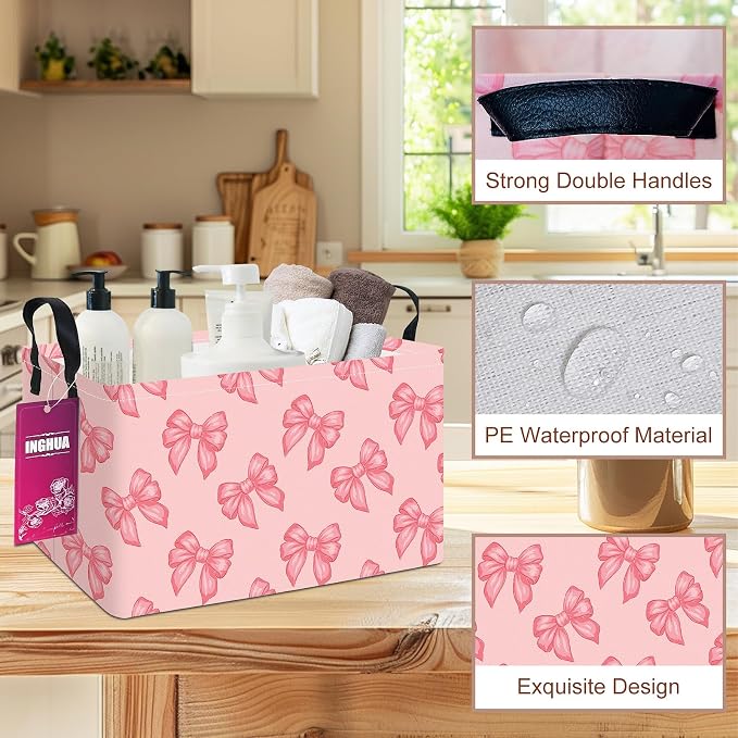 Rectangular Storage Basket Fabric Organizer Bin - Image 7