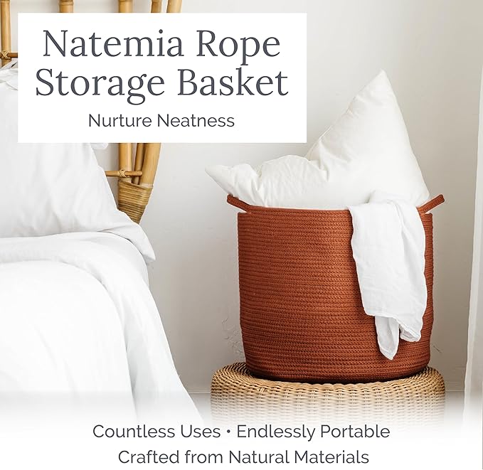 Natemia Extra Large Woven Storage Basket - Image 2