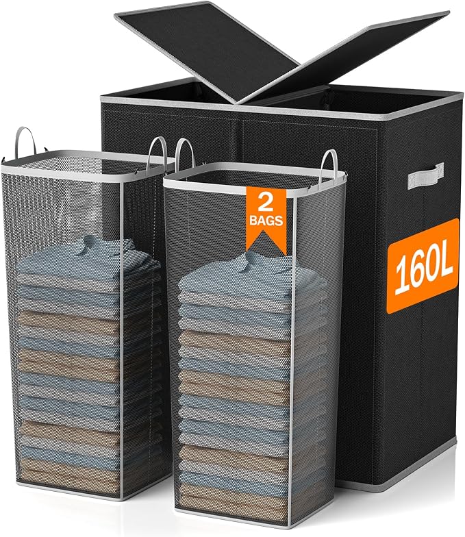 Laundry Hamper with Lid 160L Laundry Basket by Unknown
